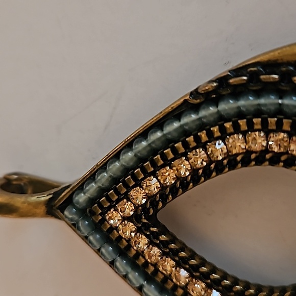 Large Beaded Bronzetone 3 1/2"H Pendant with a Magnetic Enhancer - Picture 2 of 7